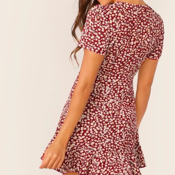 New floral print short sleeve dress - Picture 3 of 4